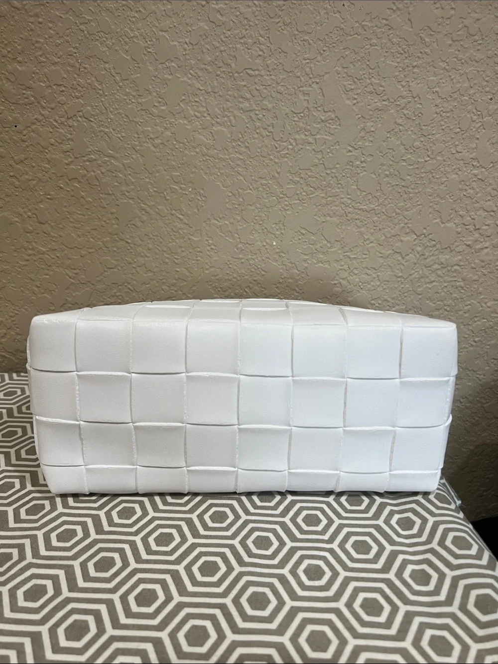 Victoria's Secret White Woven Cosmetic Pouch